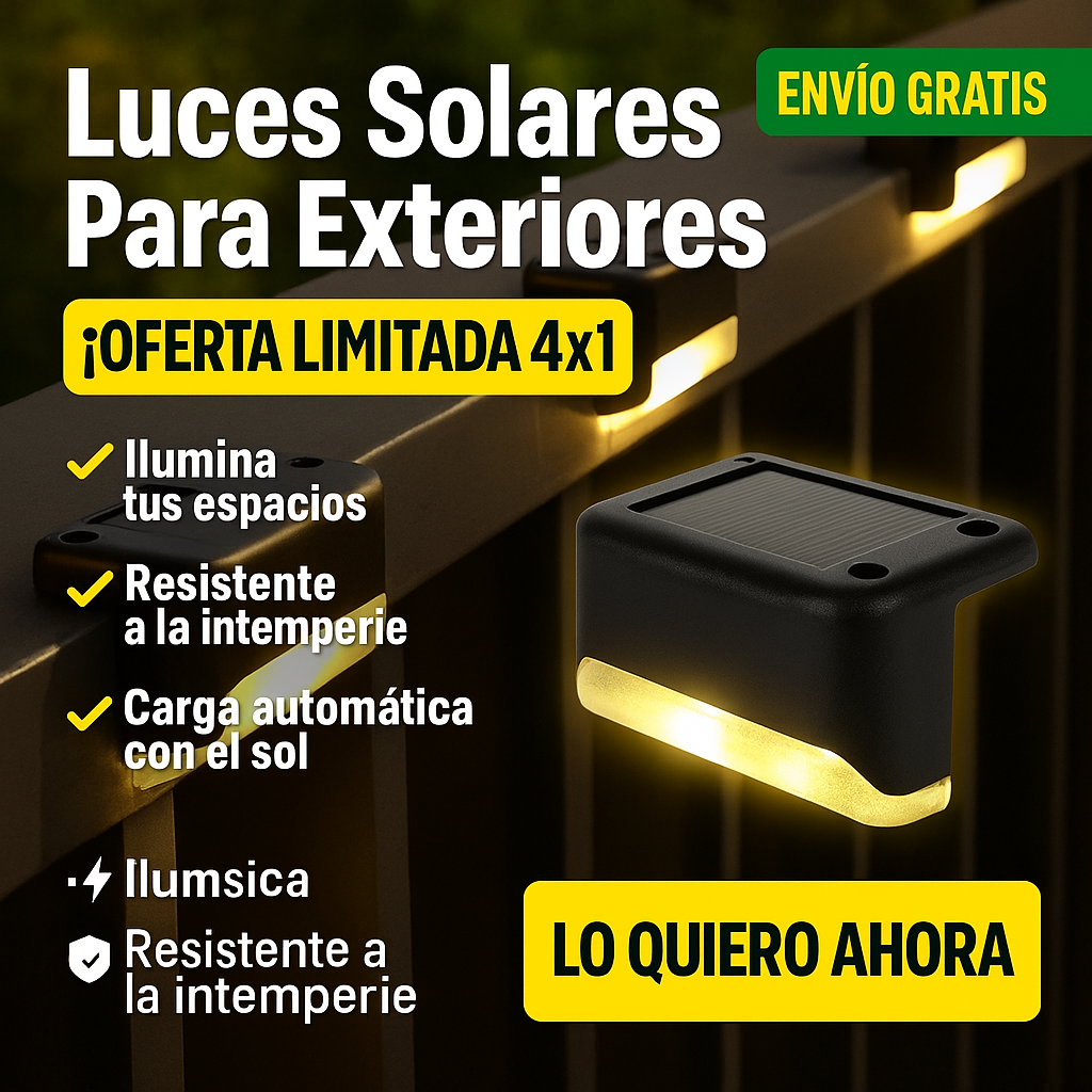 Luces Solares Para Exteriores 4x1