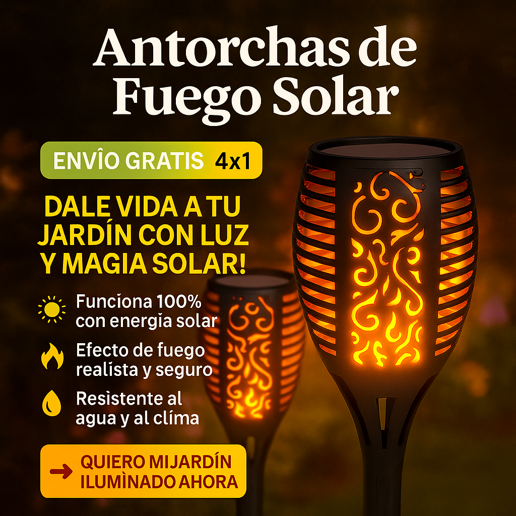 Antorcha Solar 50cms Pack 4x1