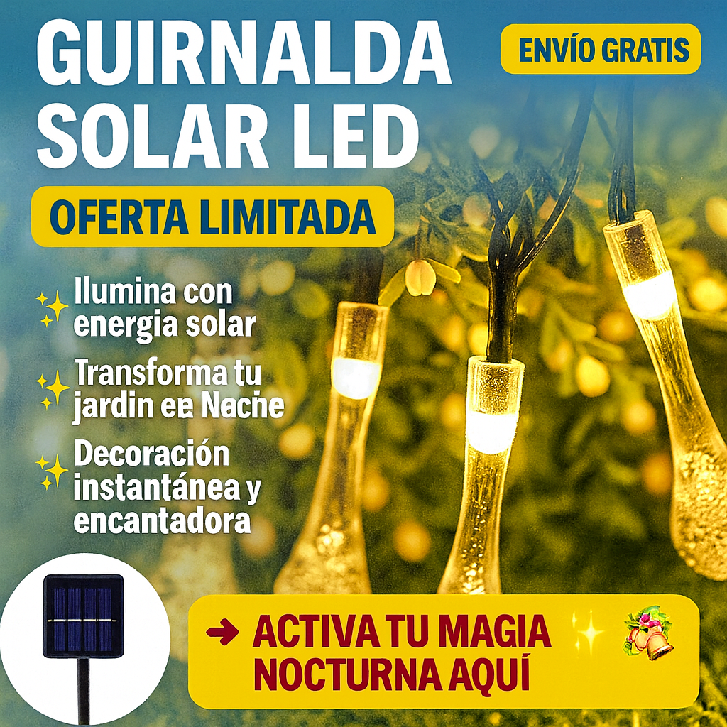 Guirnalda Solar LED con Figuras Decorativas